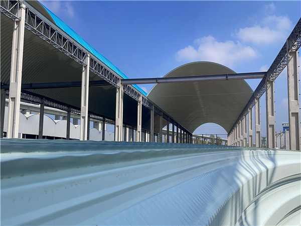 泰州泰興堆料棚拱形屋頂工程案例解析無梁拱結構成型及吊裝 泰州泰興堆料棚拱形屋頂工程案例解析無梁拱結構成型及吊裝